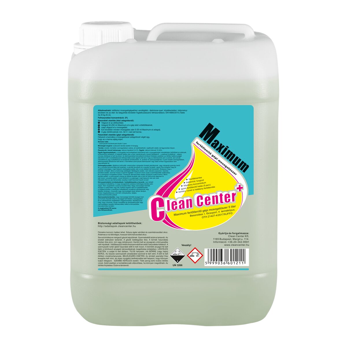 Maximum fertőtlenítő gépi mosogatószer 5 liter (6 kg)